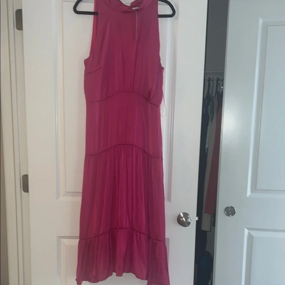 Sam Edelman Fuchsia Sleeveless Midi Dress - Picture 1 of 4